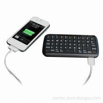 Bluetooth 3.0 Keyboard with Power Bank Function for iPhone/iPad